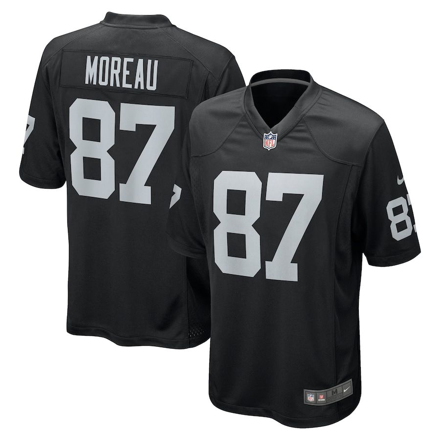 Men Oakland Raiders #87 Foster Moreau Nike Black Game NFL Jersey->oakland raiders->NFL Jersey